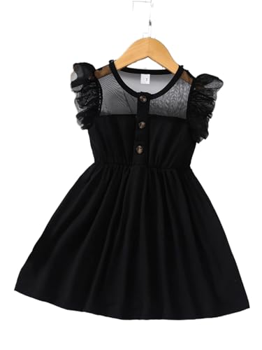 Image of TAGAS Girls Embroidery Pattern Cap Sleeve A-line Knee-Length Dress