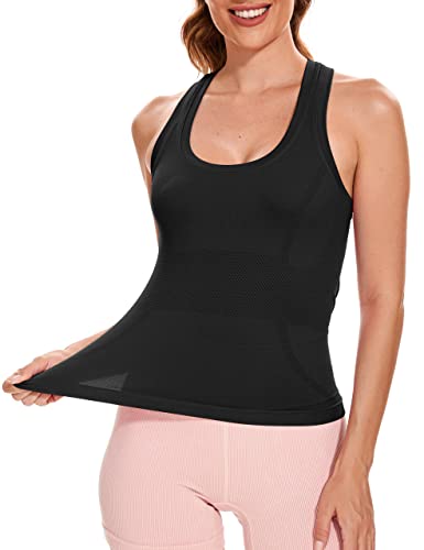 MathCat Workout Tank Tops for Women Sleeveless Gym Tops Seamless Racerback Athletic Yoga Shirts