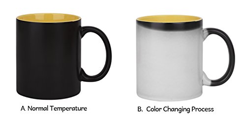 Magic Custom Photo Color Changing Coffee Mug Cup, Personalized Diy Print Ceramic Hot Heat Sensitive Cup -Add Your Photo&Text #TOP1