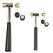 Wheeler Interchangeable Hammer Set Includes Two Hammers with Metal, Brass, Nylon, and Rubber Heads for Gunsmithing