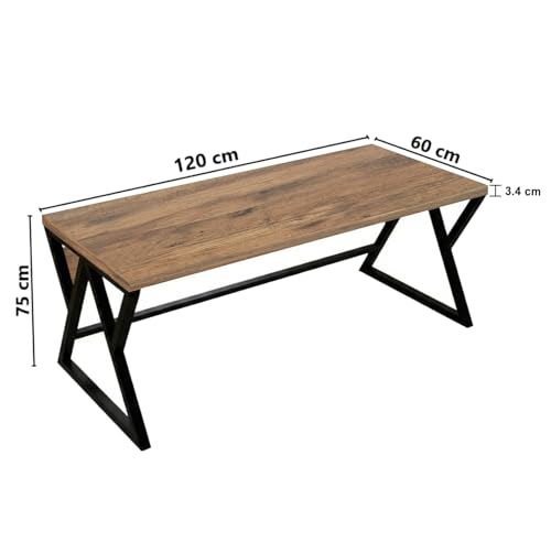 Image of Klaxon Modern Computer Table for Home PC - Multipurpose Office Desk for Home & Work | Gaming Table, Computer Table, Desktop Table for Home Office (Riva Forest Dark Medium)