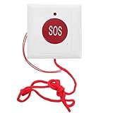 Botón de Llamada de Emergencia: Montaje en Pared con Cable para Adultos Mayores, Asistencia rápida en casa y Viajes, Seguridad fácil de Usar, tamaño 3.34x3.34x0.51 in.