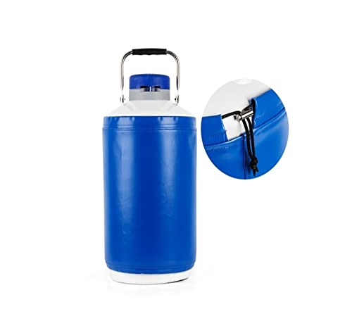 BINGNU Contenedor de nitrógeno líquido 3/6/10/15/30L Tanque criogénico Contenedor de nitrógeno líquido Dewar con Tanque de nitrógeno líquido YDS-10 para Principiantes Uso en Bricolaje