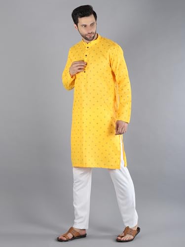 Image of Uri and MacKenzie Mens Cotton Woven Casual Kurta Pajama set