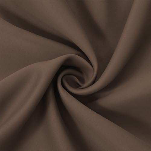 Image of LEMOMO Chocolate Brown Blackout Curtains 38 x 54 Inch Length /Set of 2 Curtain Panels /Thermal Insulated Room Darkening Blackout Curtains for Bedroom