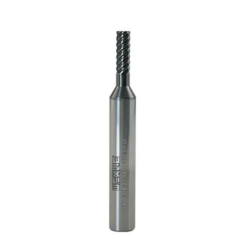 Image of Tools Carbide End Mills,6 Flute Corner Radius Milling Cutter,High Helix Angle for High Hardness Steel Finshing Milling Processing - 1 /4 Shank (1 /8-2.0 inch 1PCS)