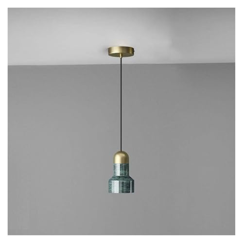 Lampe de plafond géométrique dorée et lustre en marbre suspendu