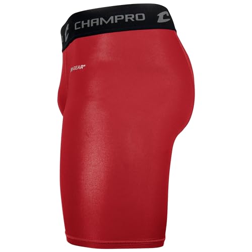 CHAMPRO Short masculino de compressão Lightning de poliéster/elastano