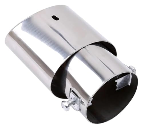Punta de silenciador cromada de acero inoxidable universal para coche 5