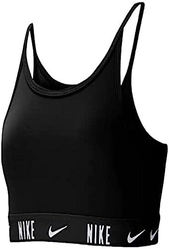 Nike Girl's Trophy Bra (Little Kids/Big Kids) Black/White XS (6X Little Kid)