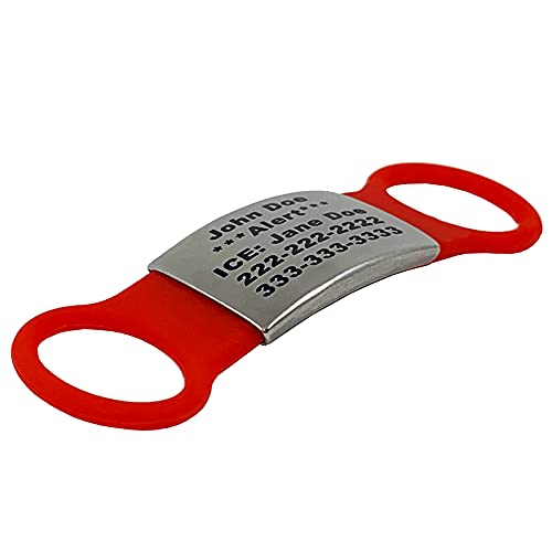 Performance Ids REDUNIVERSAL Multi-Purpose Waterproof Red Safety Alert Id Bracelet thumb #5