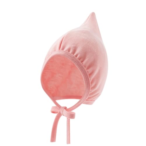 Baby Hat Warm and Fashionable Fetal Caps Breathable Infants Bonnet with Windproof for Spring Fall Shrimp Pink