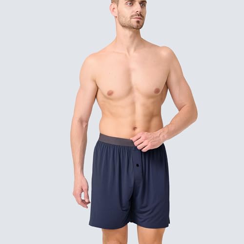 BAMBOO COOL Men's Pajama bottoms Lounge Sleep Shorts Soft Comfortable Breathable Pajamas Shorts with Pockets 2 Pack2