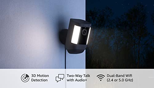 Introducing Ring Spotlight Cam Pro, Plug-In | 3D Motion Detection, Two-Way Talk With Audio+, And Dual-Band Wifi (2022 Release) - Black #TOP6