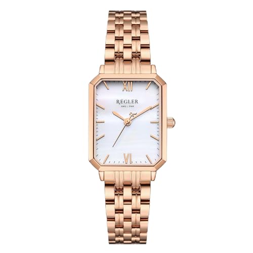 Montre murale Élégance Steel Rose Gold Perle 30 CM de luxe