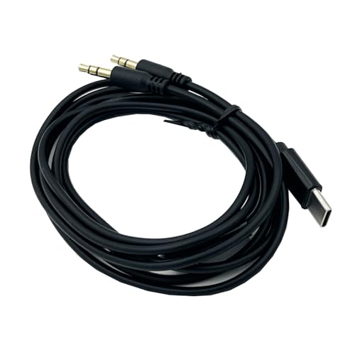 Câble répartiteur USB C vers double 3.5mm jack pour casque et enceinte PC - 3