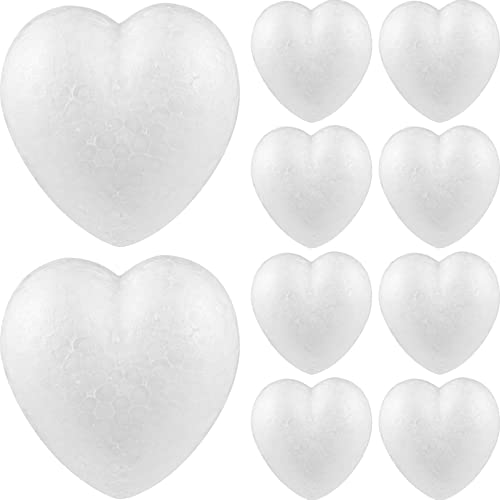 Operitacx Cœurs Décoratifs en Mousse 3.3 Pouces pour Artisanat DIY Ornements en Polystyrène Légers Idéaux pour Fêtes Mariage Saint-Valentin Projets...