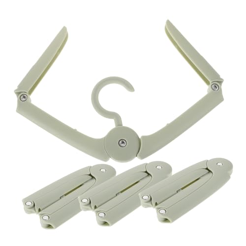KOMBIUDA 4Pcs Travel Folding Hangers Portable Telescopic Clothes Hanger for Space Saving Travel Camping Laundry Room Suitcase Closet
