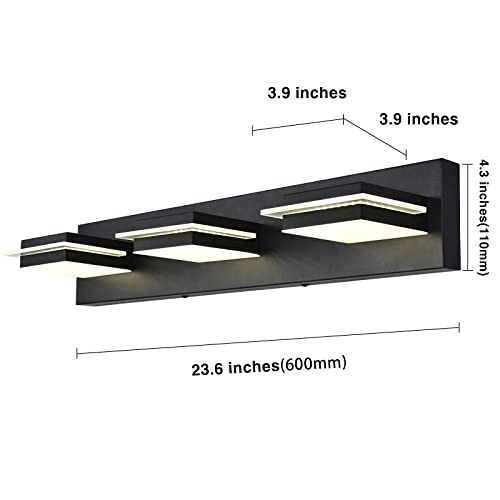 Amartiz Bathroom Light Fixtures Black Vanity Lights Modern 3-Light Bathroom Vanity Light Over Mirror Led Vanity Lights For Bathroom,3 Colors #TOP5