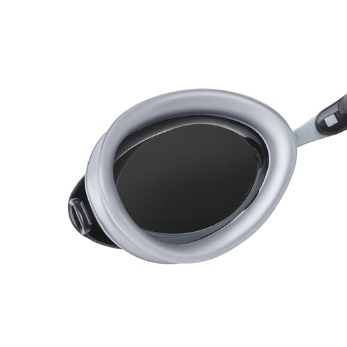 Image of Amazon Basics Unisex Swim Goggles for Adults, Anti-Fog, Unisex, Wide View, 4 Interchangeable Nosepieces