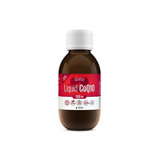 Quvital Liquid – High Absorption Coenzyme Q10-100mg Co Q10, 30 Servings. Great for Cardiovascular Health, Immune System, Energy, Skin Health and antiaging. Incredibly Strong antioxidant.