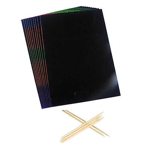 SUPVOX DIY Scratch Off Cards for Boys and Girls 55pcs Scratch Paper Sheets Safe Scrape Paper Ideal for Crafts