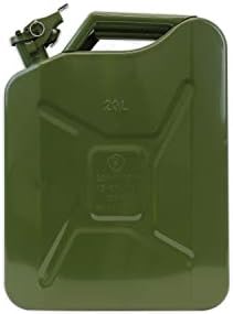 Streetwize - 20L Metal Jerry Can, Green - Fuel Storage, Petrol Can, Diesel Can, Water Storage Container (SWJC20)