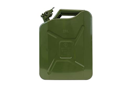 Streetwize - 20L Metal Jerry Can – UN Approved Fuel Storage for Petrol & Diesel, Heavy-Duty Steel, Leak-Proof Locking Pin, Ideal for Roadside Emergencies (SWJC20)