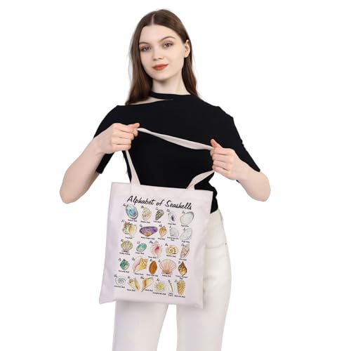 Bolso Tote de Lona con Diseño de Conchas miniatura 2