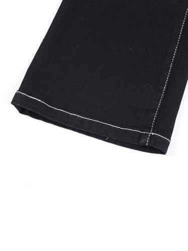 High Waisted Bell Bottom Jeans for Women Embroidered Wide Leg Stretchy Bedazzled Jeans Plus Size4