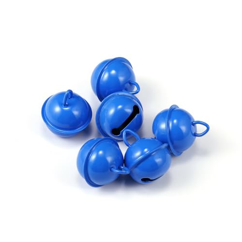 Namzi Jingle Bells, 22mm 60pcs Craft Bells for DIY Holiday Decoration, Musical Party, Home, Festival, Wedding,Blue