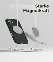 Ringke Onyx Magnetic für iPhone 16 Plus Hülle, [Kompatibel mit MagSafe] Griffig rutschfest Anti-Fingerabdruck Stoßfest Kratzfest Handyhülle mit Präzisen Kameraausschnitten - Dark Green – Ansicht 5