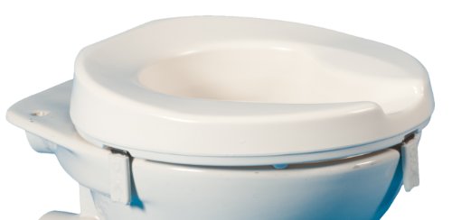 Asiento de inodoro elevado estándar Gordon Ellis Ashby 2 pulgadas blanco miniatura 1
