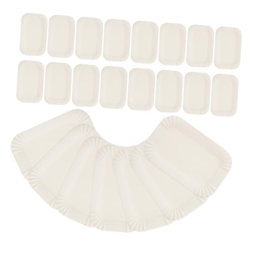 OUNONA Rectangular Cake Serving Tray Small Dessert Plates Elegant Paper Doilies for Cake Display Versatile Food Tray for Parties Weddings and Gatherings