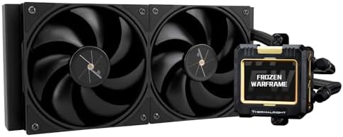 Thermalright Frozen Warframe 360 White ARGB CPU-waterkoeling, 360 AIO- koeling, IPS 320 x 240 resolutie LCD-scherm, vloeibare CPU-koeler voor AMD/Intel vloeibare CPU-koeler: LGA1700/AM4/AM5