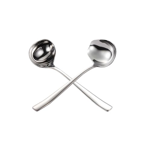 Wenkoni Small Gravy Sauce Ladle,18/10 Stainless Steel Ladle With Pouring,Dishwasher Safe.