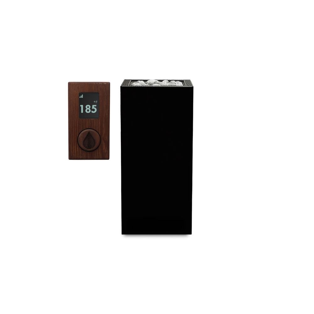 HUUM CORE6 6.5KW Series, Sauna Heater, Customizable Exterior with Control (Sauna Stones Included) (6.5k.W Black Stainless Steel, UKU WiFi - Wood)