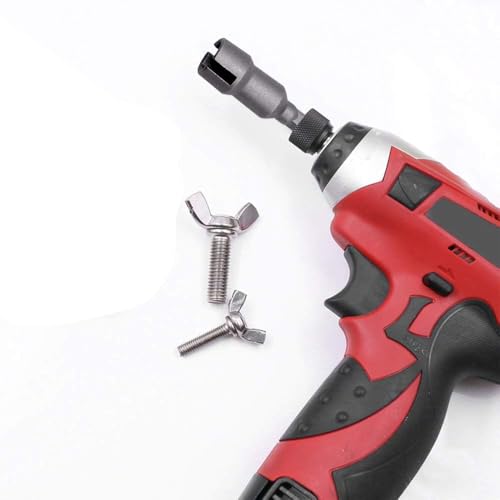 2 Packs Wing Nut Spanner, Nut Driver, Power Wing Nut Driver, Drill Bit Socket Wrenches Tools Set, for Panel Nuts Screws Eye C Hook Bolt - Image 6