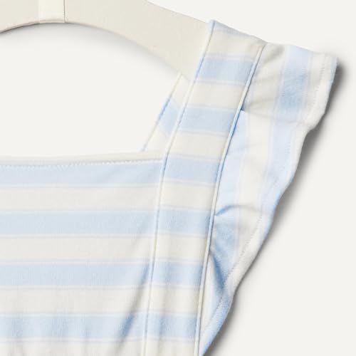 Amazon Essentials Baby Girls' Baby Girls Ruffle Romper, Pale Blue Bold Stripe, 24 Months - image 4