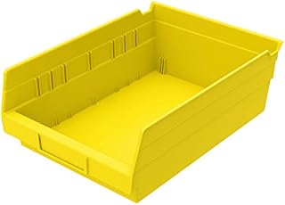 Akro-Mils 30150 Plastic Nesting Shelf Bin Box, (24-Inch x 8-Inch x 4-Inch), Yellow