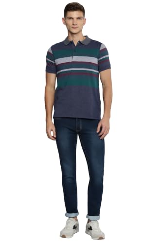 Image of Allen Cooper Slim Mid Rise Stretchable Denim Jeans for Men