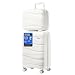 Kono Suitcase Set of 2, Lightweight Cabin Suitcase with Small Travel Case, Hard Shell PP Carry On Luggage for Short Trips, TSA Lock, Spinner Wheels & YKK Zips, White