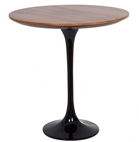 Mesa Lateral Tulipa Saarinen Redonda 51 cm - Imbuia