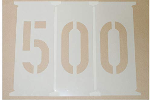 Zahlenschablonen 500mm nach DIN 1451, Zahlensatz 0-9, Zahlen Schablonen Set 50cm