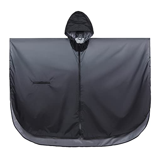 Image of SaphiRose Adult Rain Poncho Waterproof Hooded Zipper Raincoat with Pockets | OEKO-TEX Certified 100% Polyester, Lightweight Packable Storage Pouch, Heat-Sealed Seams, Quick-Dry for Outdoor Hiking