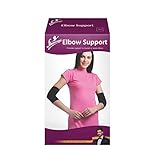 Flamingo Elbow Support Regular for a workout - Elbow Brace for Men, Women, Gym | Elbow Compression Sleeves for Pain Relief, Tennis, Volleyball, Cricket - Elbow Pain | Color-Black | Size-M