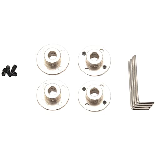 Pasuihcay 8mm Flange Coupling Connector, Rigid Guide Steel Model Coupler Accessory, Shaft Fittings for RC Model Motors(4 Pack)