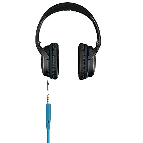 Replacement Audio Cable Cord Extension Wire for Bose QuietComfort QC25 QC35 Headphones with in line Mic Volume Control (Blue)