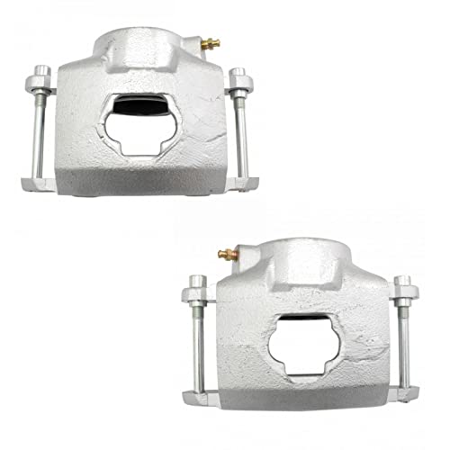 Image of TRQ Front Driver and Passenger Side Brake Caliper Set Hardware Compatible with 79-95 Chevrolet G10 G20 79-95 GMC G1500 G2500 81-82 Checker Marathon