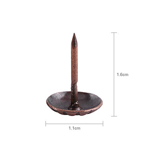 Hilitand 100pc Vintage Polsternägel Bronze Metall Tag Möbel Sofa Schuh Tür dekorative Tack Stud Stud Hardware Stifte und Reißnägel (Grüne Bronze 10 * 14mm)